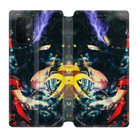 Housse cuir portefeuille Pour Oppo A54 5G / A74 5G Manga Boruto Eclair