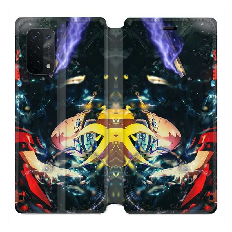 Housse cuir portefeuille Pour Oppo A54 5G / A74 5G Manga Boruto Eclair
