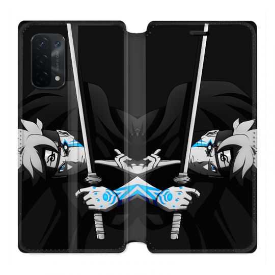 Housse cuir portefeuille Pour Oppo A54 5G / A74 5G Manga Boruto Epée