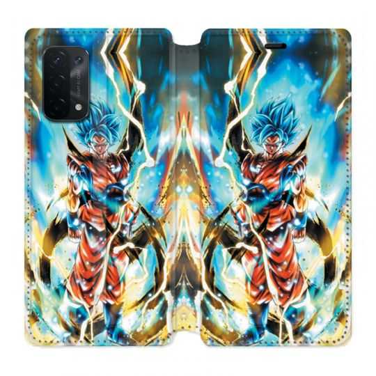 Housse cuir portefeuille Pour Oppo A54 5G / A74 5G Manga Dragon Ball Sangoku Blanc