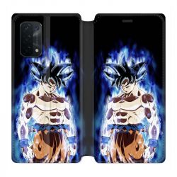 Housse cuir portefeuille Pour Oppo A54 5G / A74 5G Manga Dragon Ball Sangoku Noir