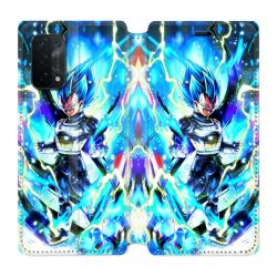 Housse cuir portefeuille Pour Oppo A54 5G / A74 5G Manga Dragon Ball Vegeta Bleu