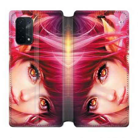 Housse cuir portefeuille Pour Oppo A54 5G / A74 5G Manga Elfe