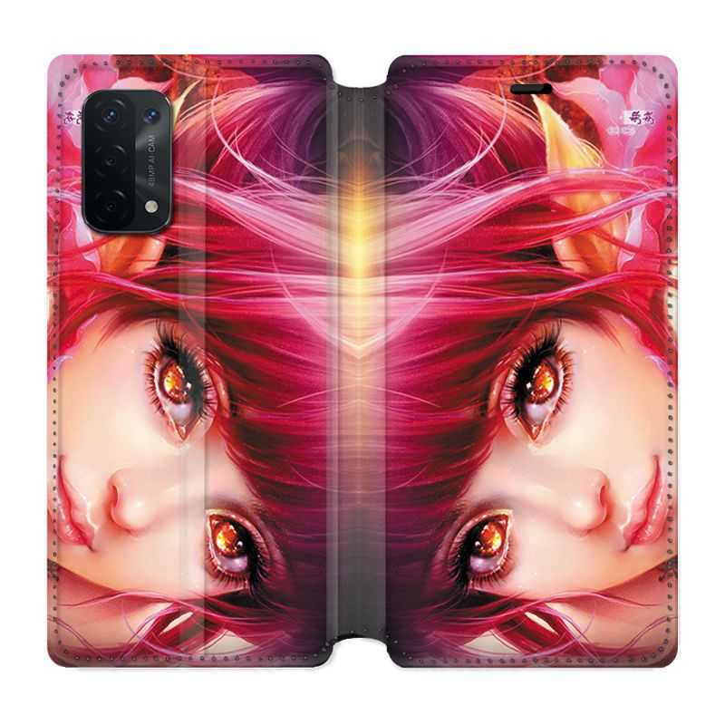 Housse cuir portefeuille Pour Oppo A54 5G / A74 5G Manga Elfe
