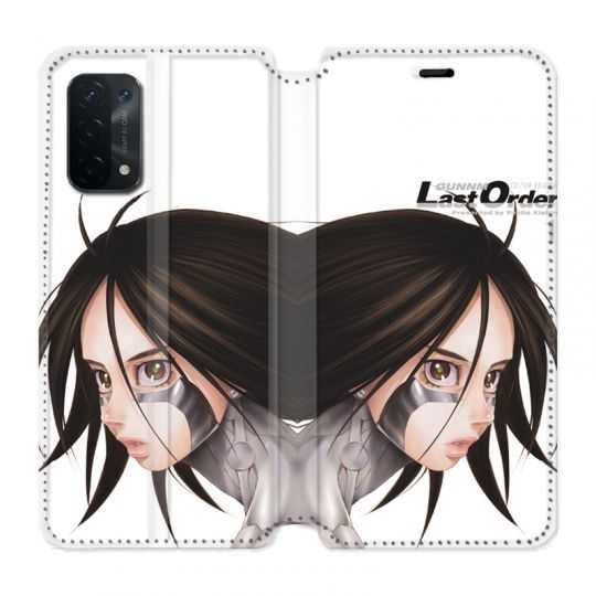 Housse cuir portefeuille Pour Oppo A54 5G / A74 5G Manga Gunnm Gally