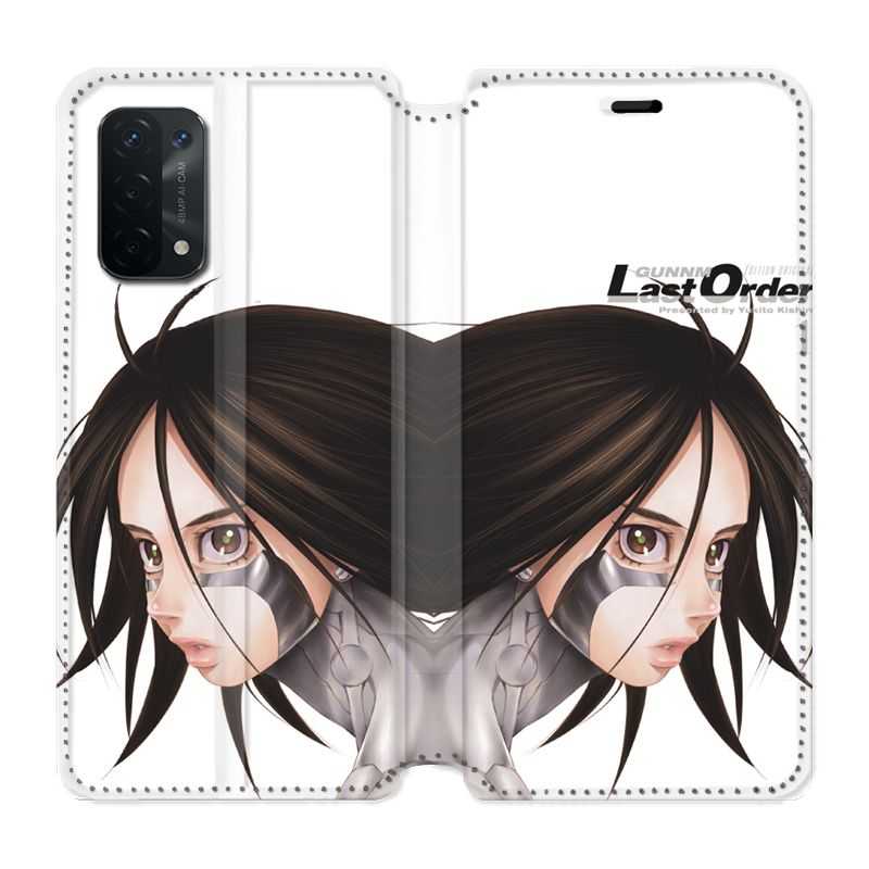 Housse cuir portefeuille Pour Oppo A54 5G / A74 5G Manga Gunnm Gally