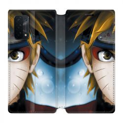 Housse cuir portefeuille Pour Oppo A54 5G / A74 5G Manga Naruto Blanc