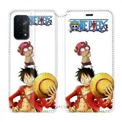 Housse cuir portefeuille Pour Oppo A54 5G / A74 5G Manga One Piece Chopper
