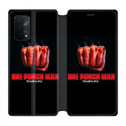 Housse cuir portefeuille Pour Oppo A54 5G / A74 5G Manga One Punch Man Poing