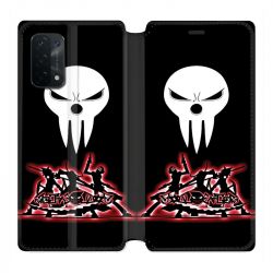 Housse cuir portefeuille Pour Oppo A54 5G / A74 5G Manga Soul Eater Noir