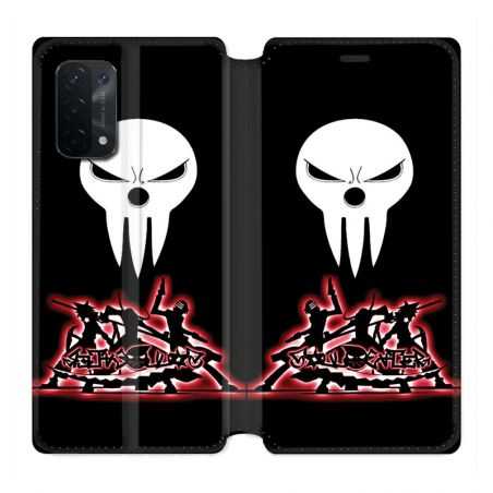 Housse cuir portefeuille Pour Oppo A54 5G / A74 5G Manga Soul Eater Noir
