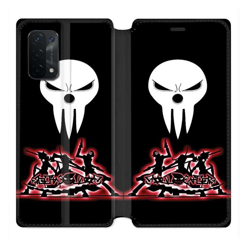 Housse cuir portefeuille Pour Oppo A54 5G / A74 5G Manga Soul Eater Noir