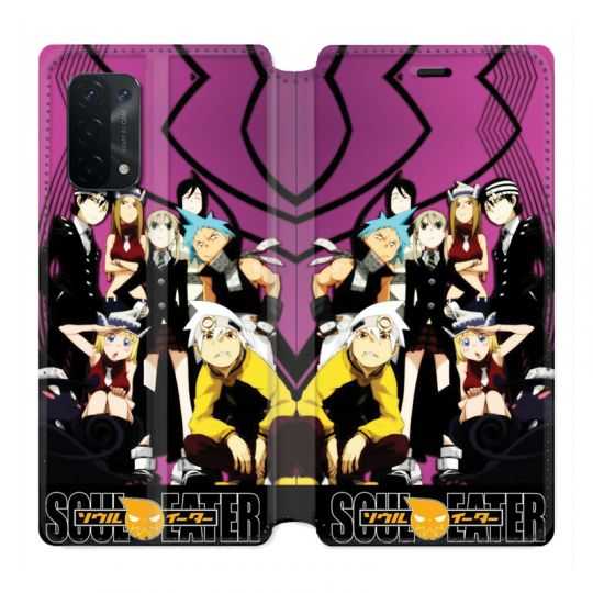 Housse cuir portefeuille Pour Oppo A54 5G / A74 5G Manga Soul Eater Violet
