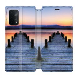 Housse cuir portefeuille Pour Oppo A54 5G / A74 5G Ponton