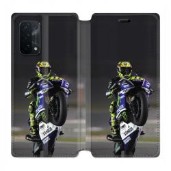 Housse cuir portefeuille Pour Oppo A54 5G / A74 5G Moto Wheeling