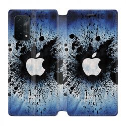 Housse cuir portefeuille Pour Oppo A54 5G / A74 5G Pomme Eclaboussure