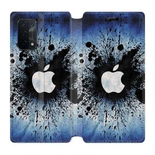 Housse cuir portefeuille Pour Oppo A54 5G / A74 5G Pomme Eclaboussure