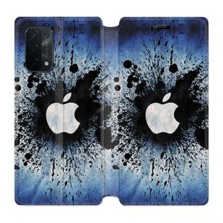 Housse cuir portefeuille Pour Oppo A54 5G / A74 5G Pomme Eclaboussure