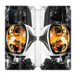 Housse cuir portefeuille Pour Oppo A54 5G / A74 5G Pompier Casque Feu