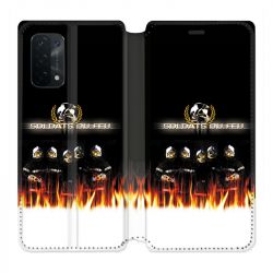 Housse cuir portefeuille Pour Oppo A54 5G / A74 5G Pompier Soldat