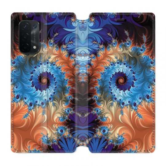 Housse cuir portefeuille Pour Oppo A54 5G / A74 5G Psychedelic Spirale