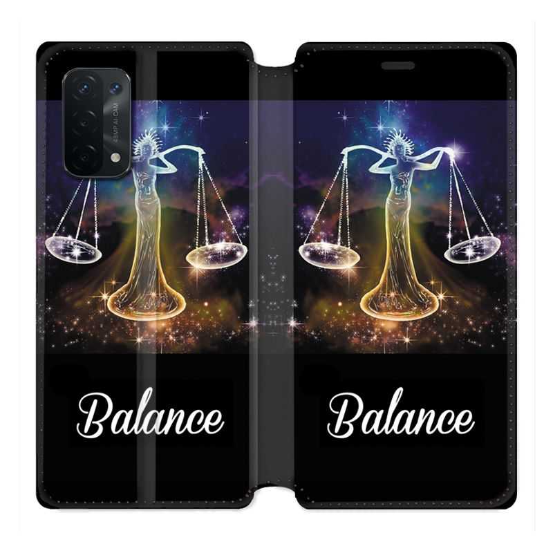 Housse cuir portefeuille Pour Oppo A54 5G / A74 5G Signe Zodiaque 2 Balance