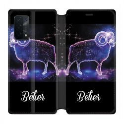Housse cuir portefeuille Pour Oppo A54 5G / A74 5G Signe Zodiaque 2 Bélier