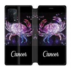 Housse cuir portefeuille Pour Oppo A54 5G / A74 5G Signe Zodiaque 2 Cancer