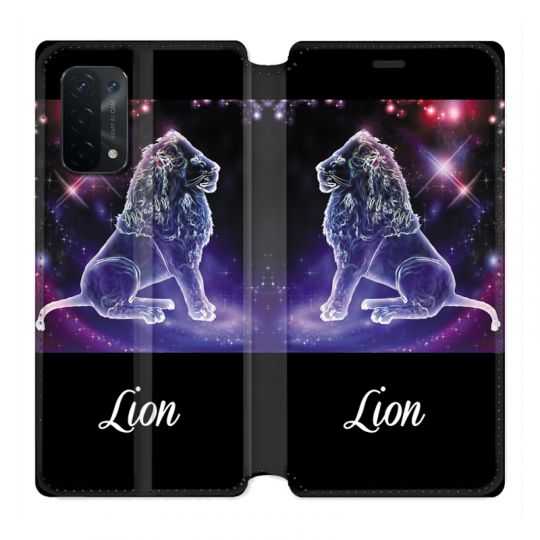 Housse cuir portefeuille Pour Oppo A54 5G / A74 5G Signe Zodiaque 2 Lion