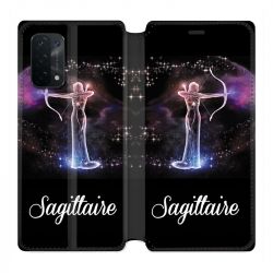 Housse cuir portefeuille Pour Oppo A54 5G / A74 5G Signe Zodiaque 2 Sagittaire