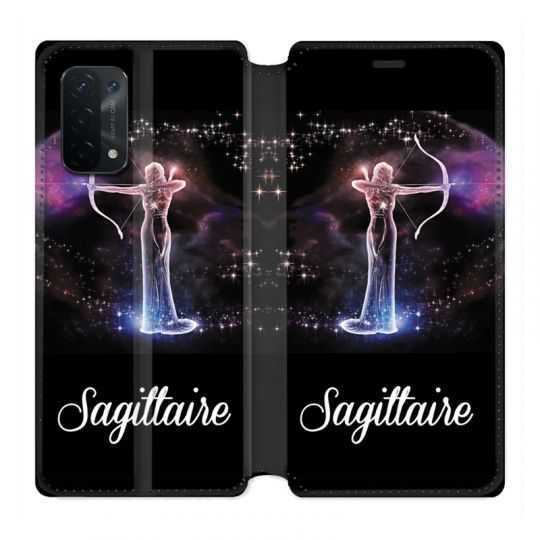 Housse cuir portefeuille Pour Oppo A54 5G / A74 5G Signe Zodiaque 2 Sagittaire