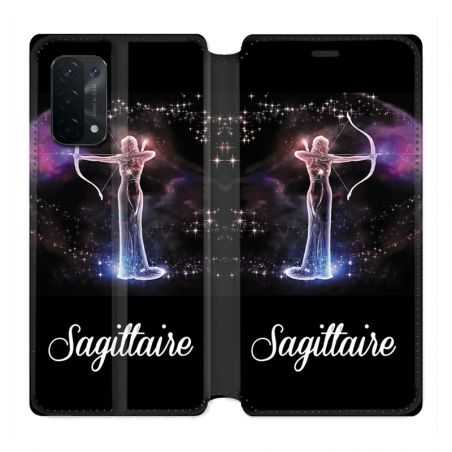 Housse cuir portefeuille Pour Oppo A54 5G / A74 5G Signe Zodiaque 2 Sagittaire