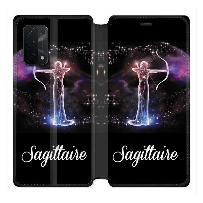 Housse cuir portefeuille Pour Oppo A54 5G / A74 5G Signe Zodiaque 2 Sagittaire