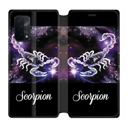 Housse cuir portefeuille Pour Oppo A54 5G / A74 5G Signe Zodiaque 2 Scorpion