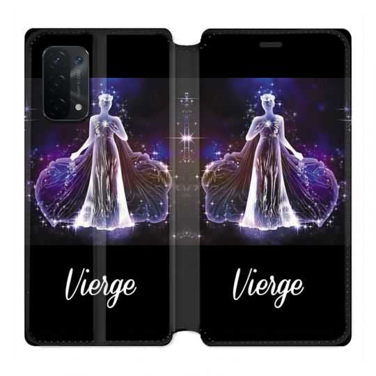 Housse cuir portefeuille Pour Oppo A54 5G / A74 5G Signe Zodiaque 2 Vierge