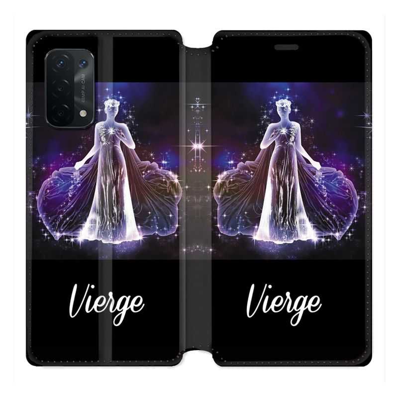 Housse cuir portefeuille Pour Oppo A54 5G / A74 5G Signe Zodiaque 2 Vierge