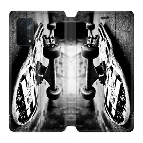 Housse cuir portefeuille Pour Oppo A54 5G / A74 5G Skate Vintage