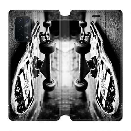 Housse cuir portefeuille Pour Oppo A54 5G / A74 5G Skate Vintage
