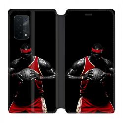 Housse cuir portefeuille Pour Oppo A54 5G / A74 5G Basketeur