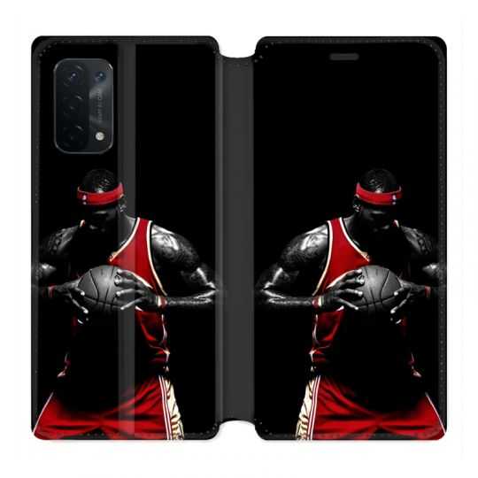 Housse cuir portefeuille Pour Oppo A54 5G / A74 5G Basketeur