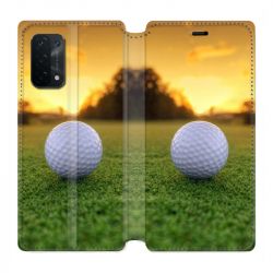 Housse cuir portefeuille Pour Oppo A54 5G / A74 5G Golf Balle