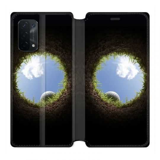 Housse cuir portefeuille Pour Oppo A54 5G / A74 5G Golf Trou