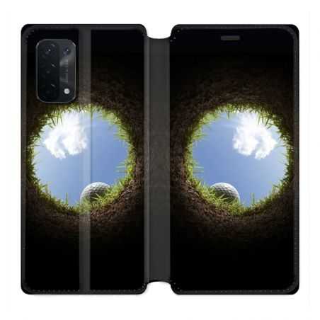 Housse cuir portefeuille Pour Oppo A54 5G / A74 5G Golf Trou