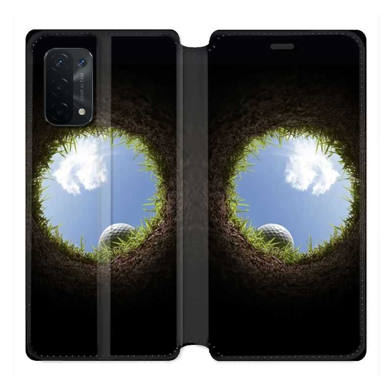 Housse cuir portefeuille Pour Oppo A54 5G / A74 5G Golf Trou