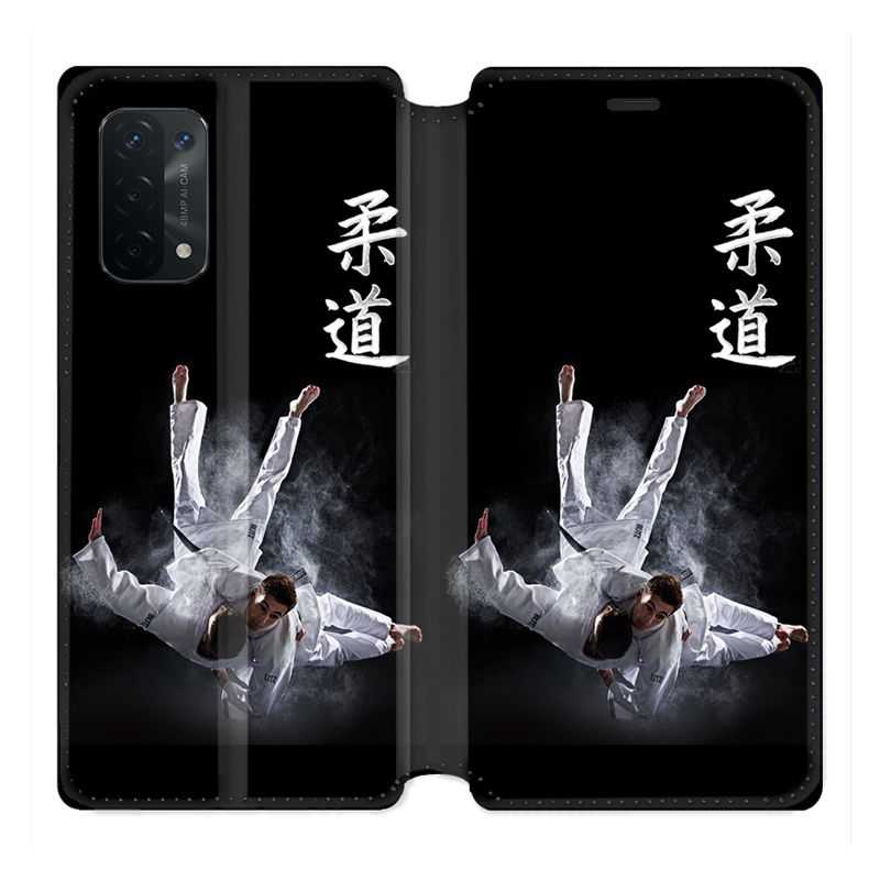 Housse cuir portefeuille Pour Oppo A54 5G / A74 5G Judo Noir