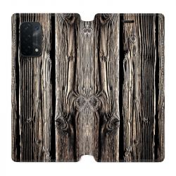 Housse cuir portefeuille Pour Oppo A54 5G / A74 5G Texture Bois