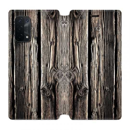 Housse cuir portefeuille Pour Oppo A54 5G / A74 5G Texture Bois
