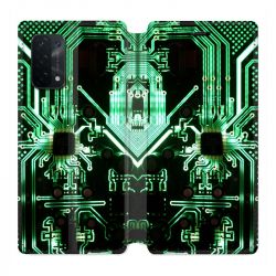 Housse cuir portefeuille Pour Oppo A54 5G / A74 5G Amerique USA Aigle