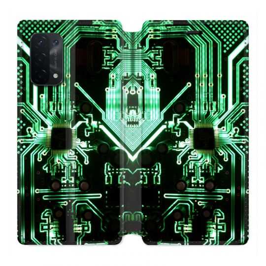 Housse cuir portefeuille Pour Oppo A54 5G / A74 5G Amerique USA Aigle
