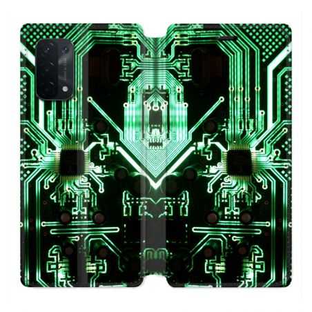 Housse cuir portefeuille Pour Oppo A54 5G / A74 5G Amerique USA Aigle